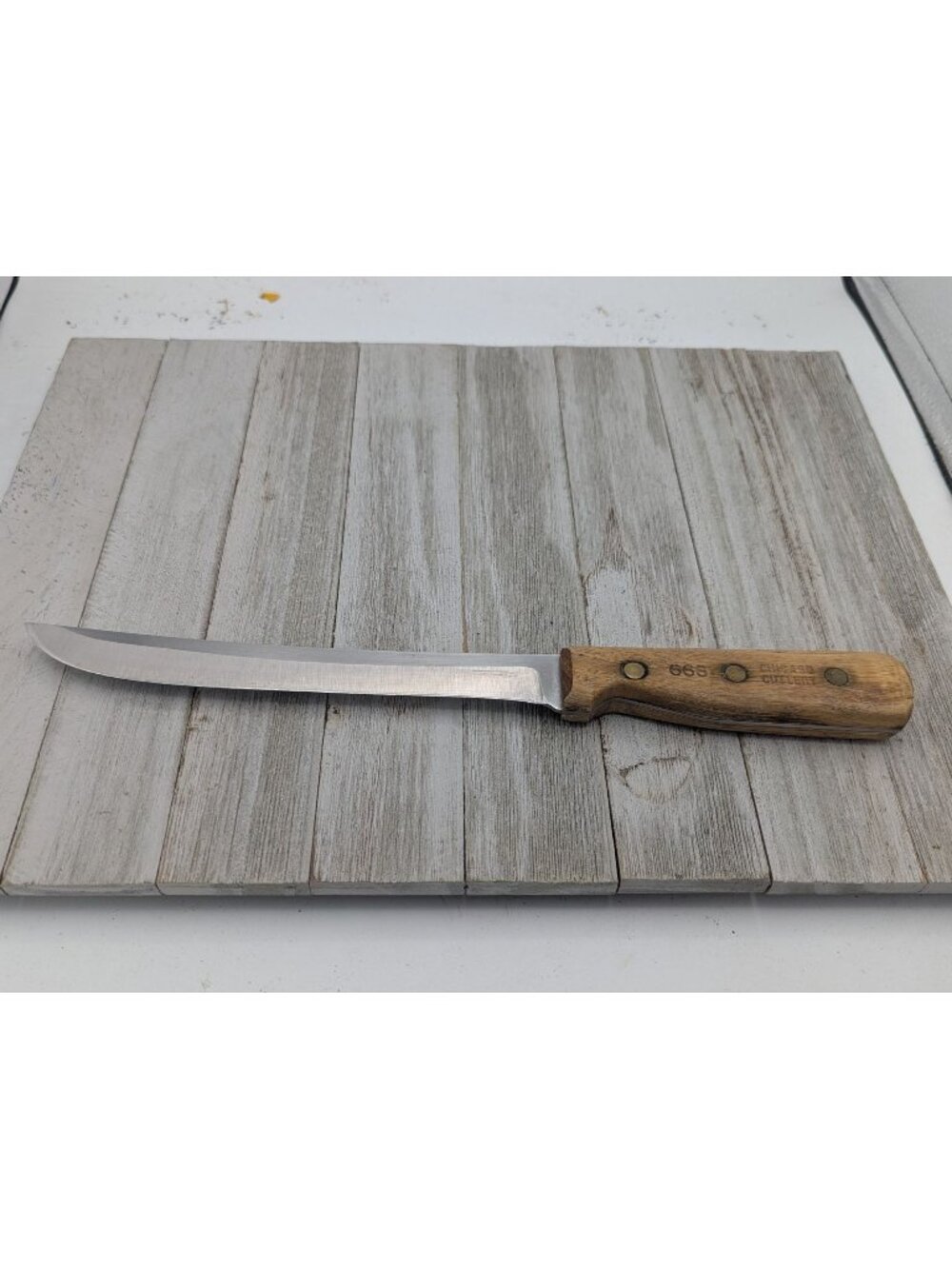 Chicago Cutlery Vintage 66S Slicing Knife 8" Blade Walnut 13" Total